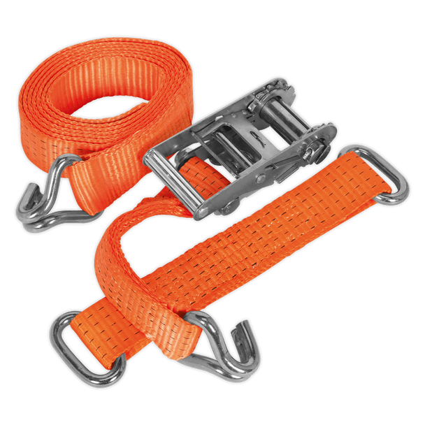 Sealey TDRWS ⏐ Steel Wheel Car Transporter Ratchet Strap 50mm x 3m 4500kg Breaking Strength