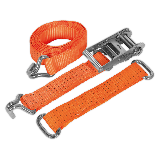 Sealey TDRWS ⏐ Steel Wheel Car Transporter Ratchet Strap 50mm x 3m 4500kg Breaking Strength