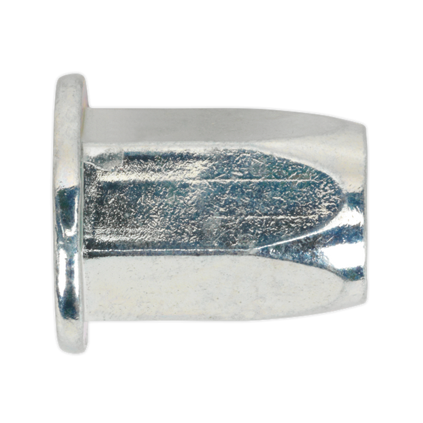 Sealey TIFHM6 ⏐ Full Hex Threaded Insert (Rivet Nut) M6 Standard Flange - Pack of 50