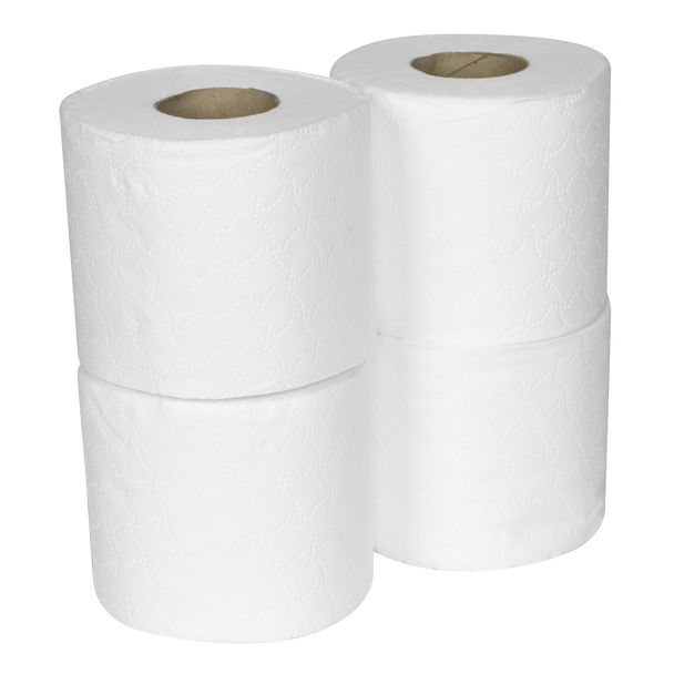 Sealey TOL40 ⏐ Plain White Toilet Roll - Pack of 4 x 10 (40 Rolls)