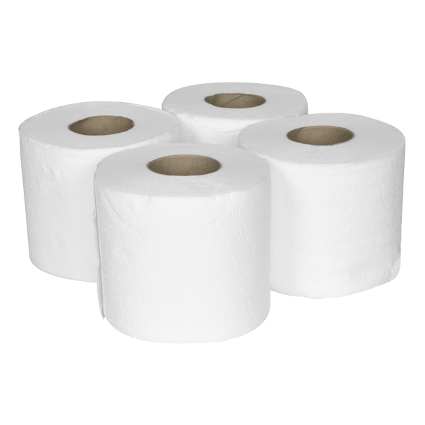 Sealey TOL40 ⏐ Plain White Toilet Roll - Pack of 4 x 10 (40 Rolls)