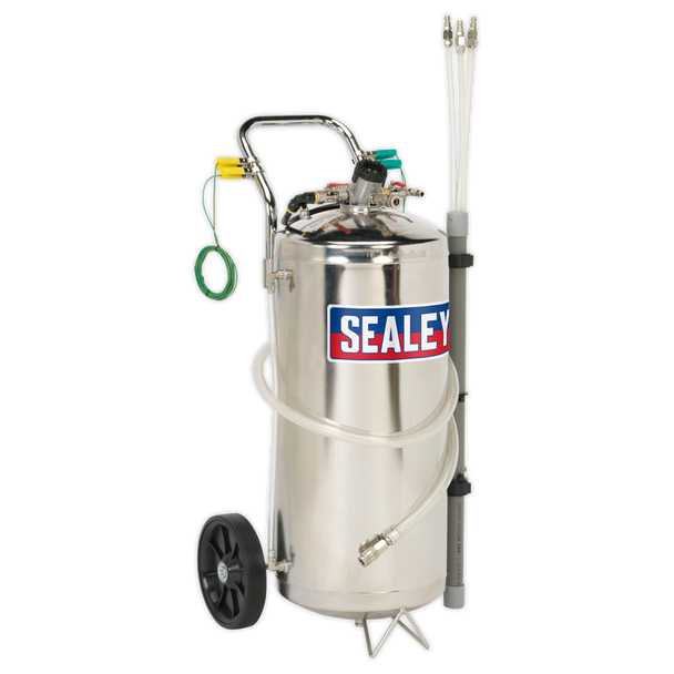 Sealey TP200S ⏐ Air Operated Stainless Steel Fuel Drainer 40L
