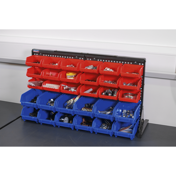 Sealey TPS1218 ⏐ Bench Mounting Bin Storage System with 30 Bins