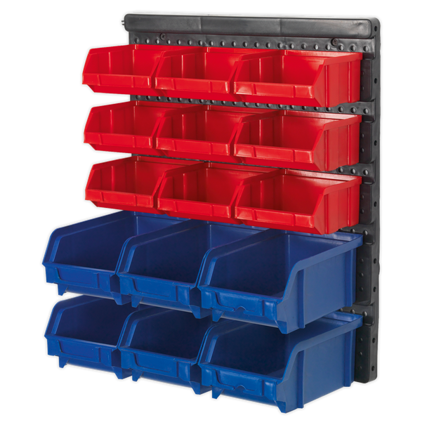 Sealey TPS1569WM ⏐ Wall Mounting Bin Storage System with 15 Bins