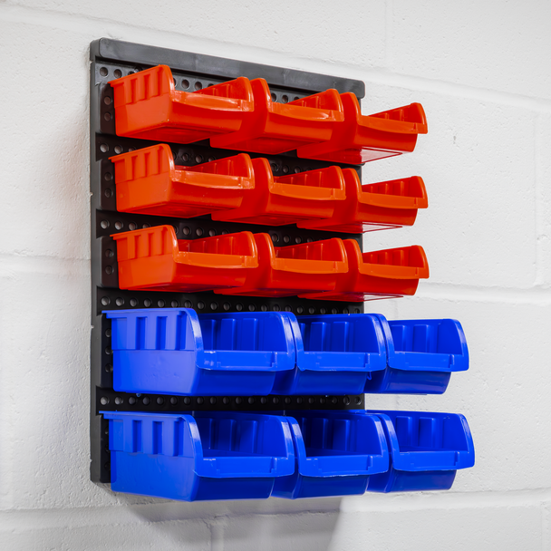 Sealey TPS1569WM ⏐ Wall Mounting Bin Storage System with 15 Bins