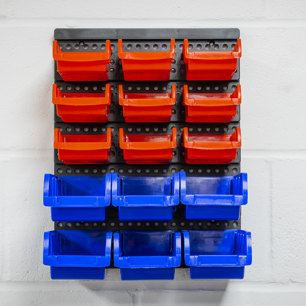 Sealey TPS1569WM ⏐ Wall Mounting Bin Storage System with 15 Bins