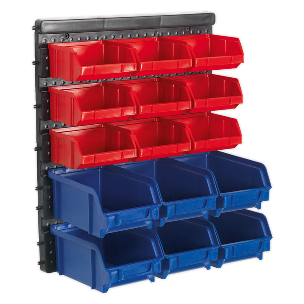 Sealey TPS1569WM ⏐ Wall Mounting Bin Storage System with 15 Bins