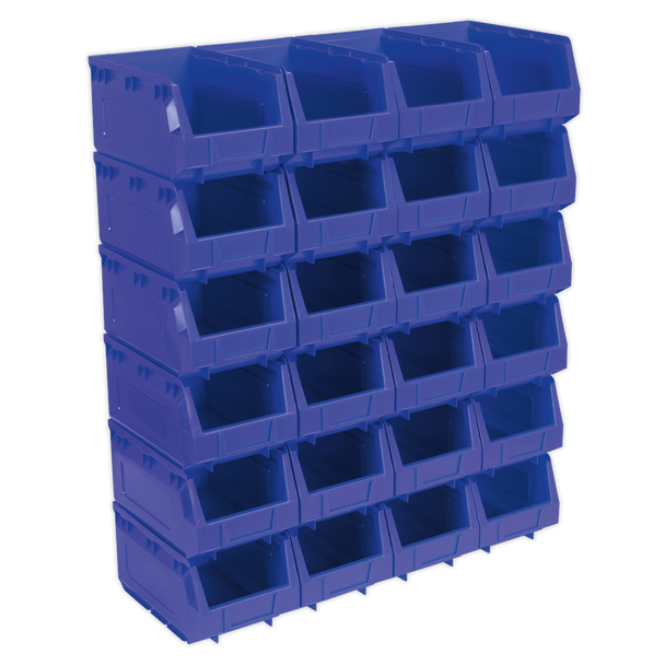 Sealey TPS324B ⏐ Plastic Storage Bin 150 x 240 x 130mm, Blue - Pack of 24
