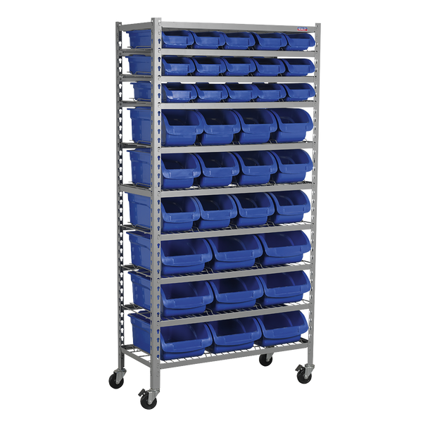 Sealey TPS36 ⏐ Mobile Bin Storage System with 36 Bins