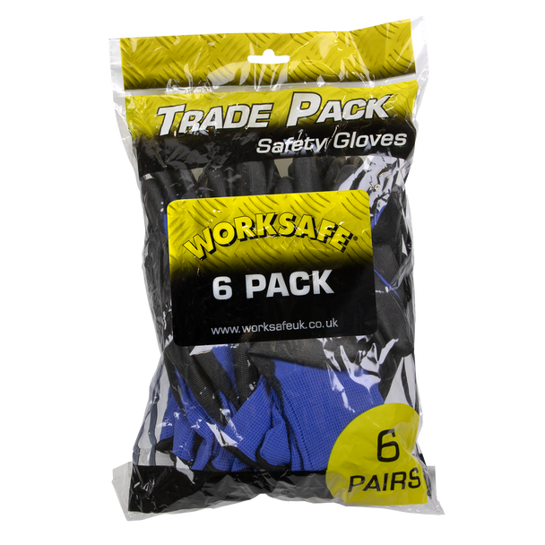 Sealey TSP117XL/6 ⏐ Worksafe Lightweight Precision Grip Gloves, X-Large - Pack of 6 Pairs