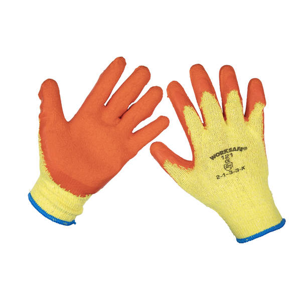 Sealey TSP121XL/6 ⏐ Worksafe Super Grip Knitted Gloves with Latex Palm, X-Large - Pack of 6 Pairs
