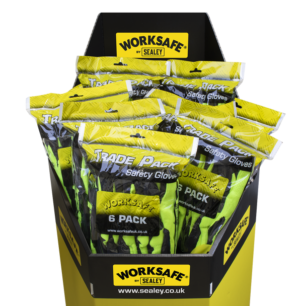 Sealey TSP126/6 ⏐ Worksafe Thermal Super Grip Gloves, Large - Pack of 6 Pairs