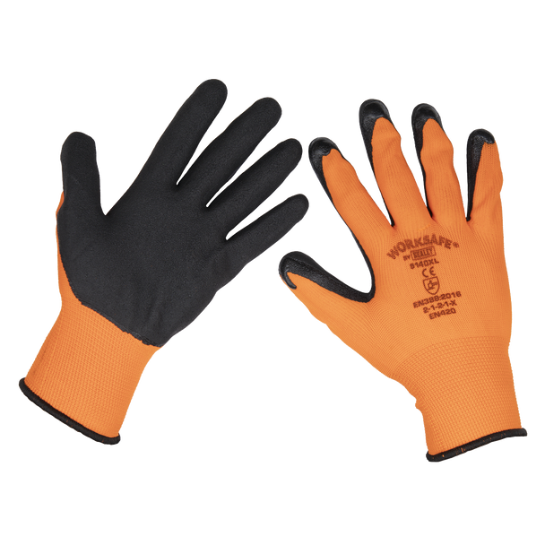 Sealey TSP140XL/6 ⏐ Worksafe Foam Latex Grippa Gloves, X-Large - Pack of 6 Pairs