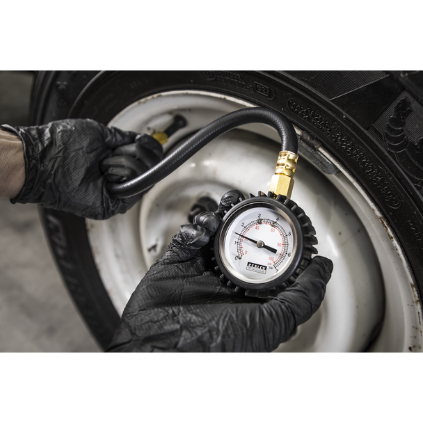 Sealey TST/PG6 ⏐ Tyre Pressure Gauge with Clip-On Chuck