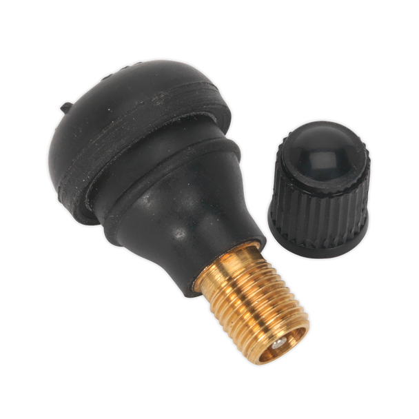 Sealey TV412 ⏐ Snap-in Tubeless Tyre Valve, Type TR412 - Pack of 100