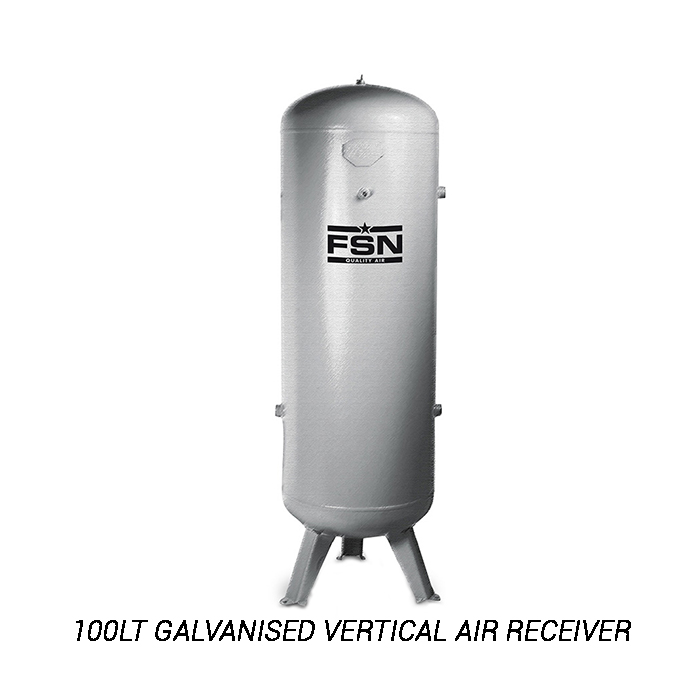 Tanair B-VEC00901 100 Litre Galvanised Vertical Air Receiver