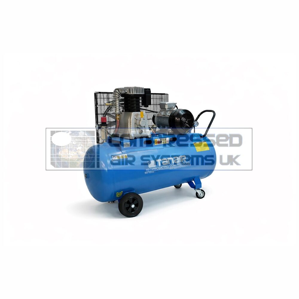 Tanair TAN-PCB 4/415/200L (415 Volts) ⏐ 21.3 CFM 10 Bar Heavy Duty Belt Driven Piston Compressor with 200 Litre Air Receiver