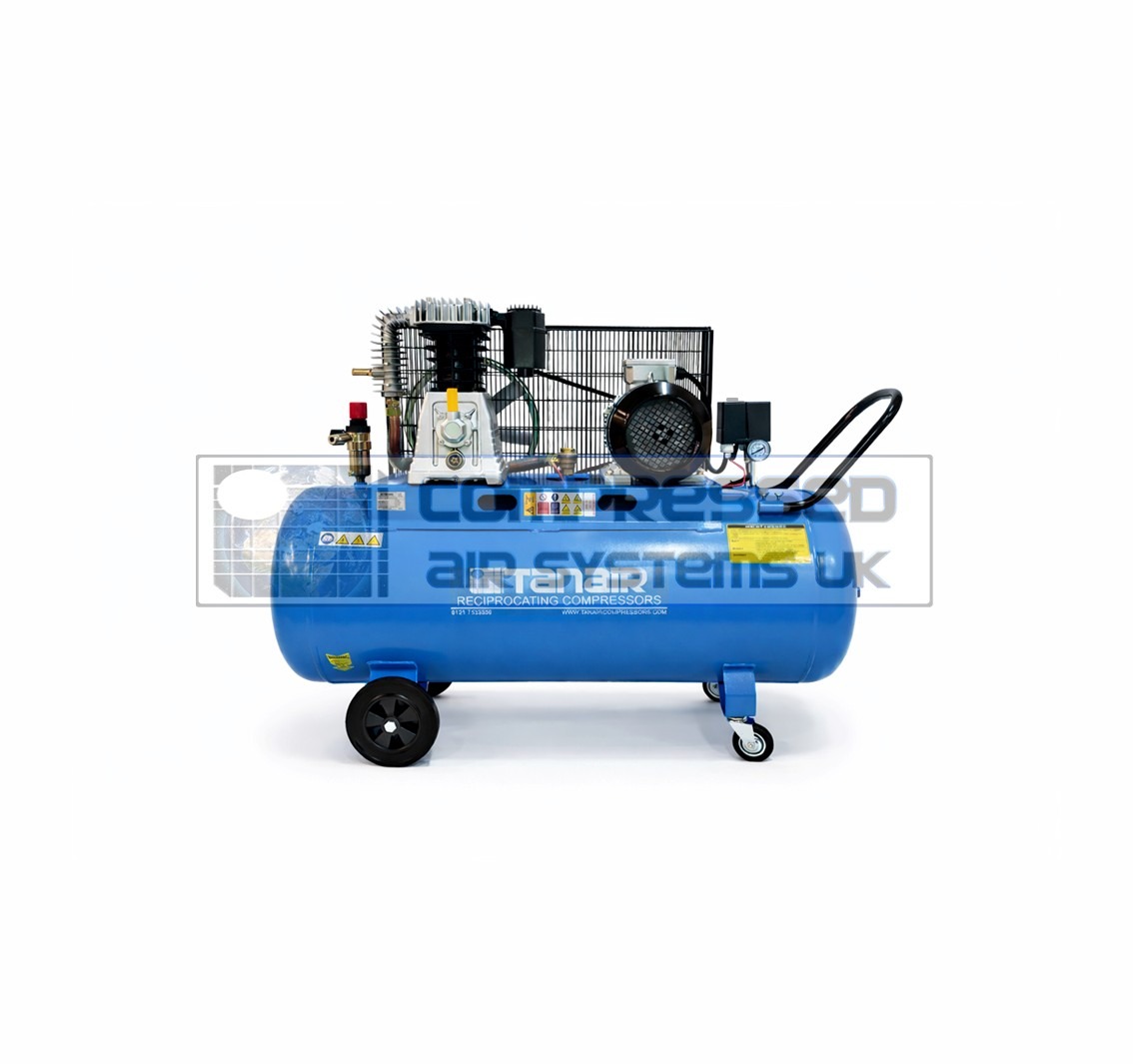 Tanair TAN-PCB 4/415/200L (415 Volts) ⏐ 21.3 CFM 10 Bar Heavy Duty Belt Driven Piston Compressor with 200 Litre Air Receiver