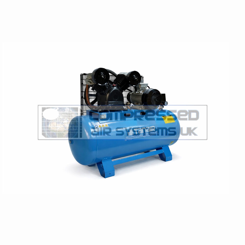 Tanair TAN-PCB 5.5/415/200L (415 Volts) ⏐  28.3 CFM 10 Bar Heavy Duty Piston Air Compressor with 200 Litre Air Receiver