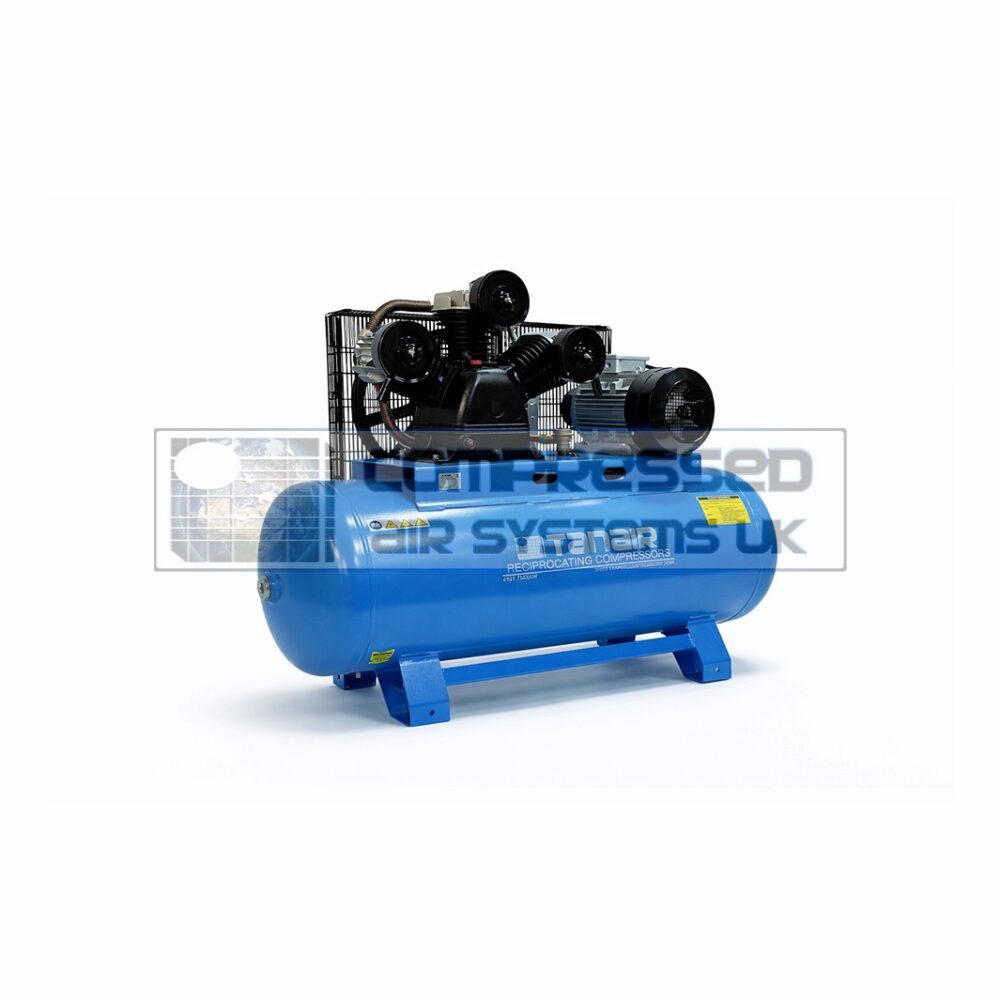 Tanair TAN-PCB 7.5/415/270L (415 Volts) ⏐ 45 CFM 10 Bar Heavy Duty Piston Air Compressor with 270 Litre Air Receiver