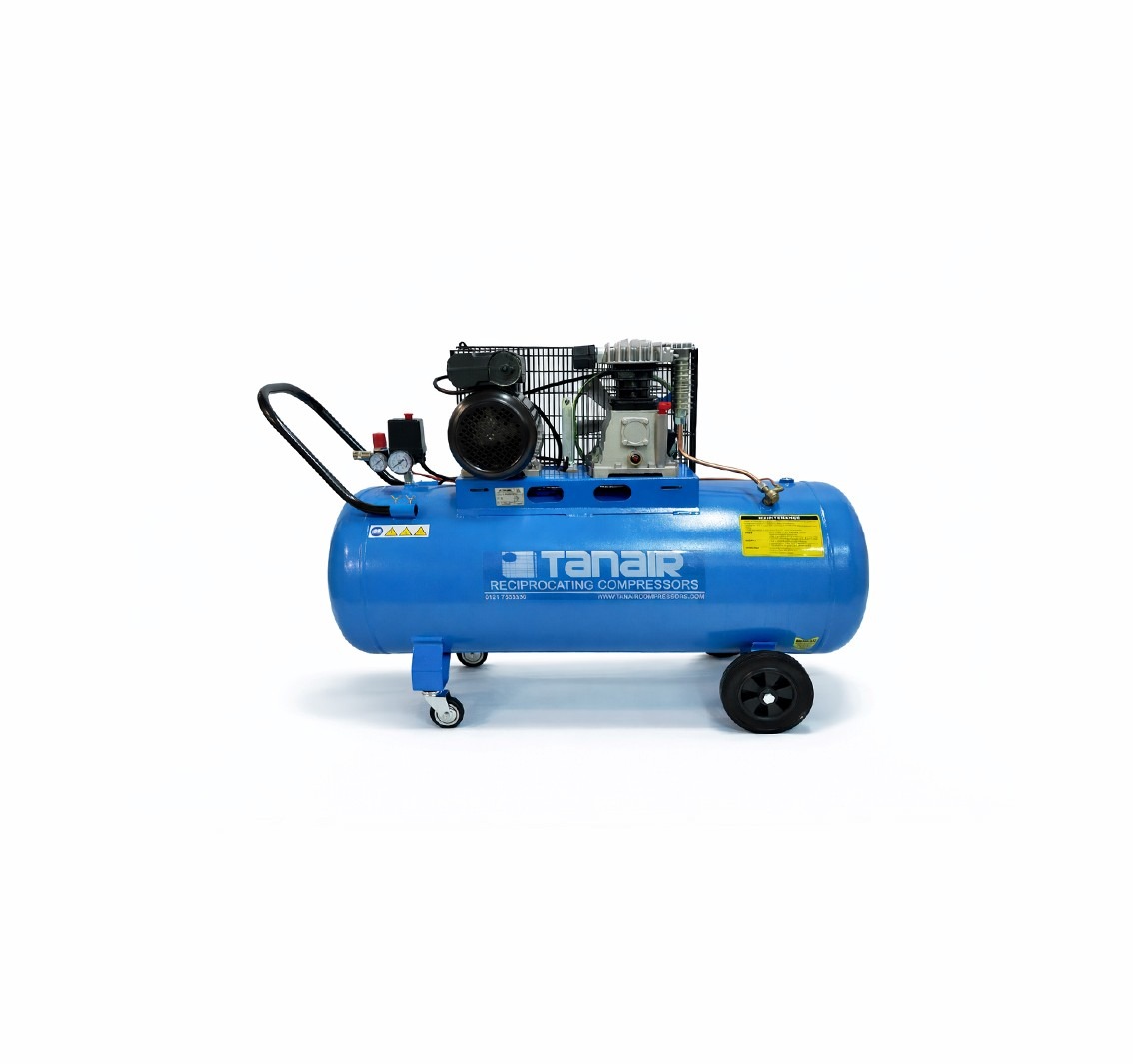 Tanair TAN-PCB 2.2/230/150L (230 Volts) ⏐ 9.2 CFM 10 Bar Piston Compressor with 150 Litre Receiver
