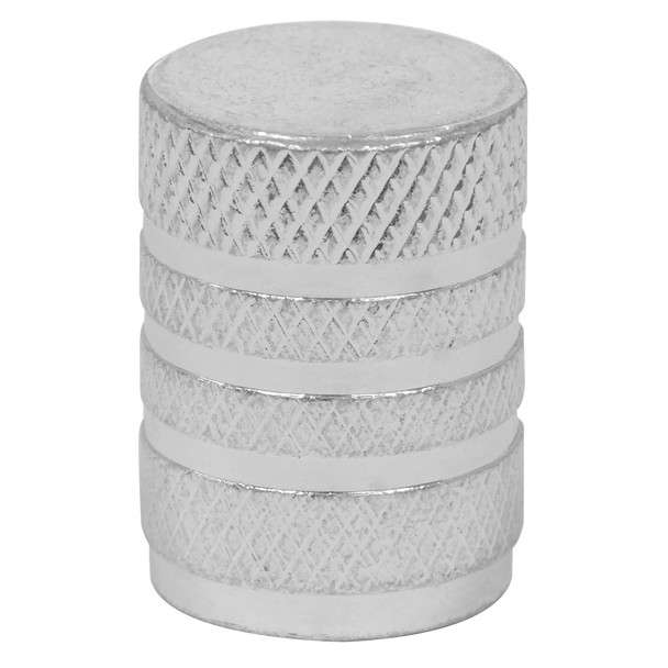 Sealey VCA4 ⏐ Aluminium Valve Cap 4pc - Silver Anodised