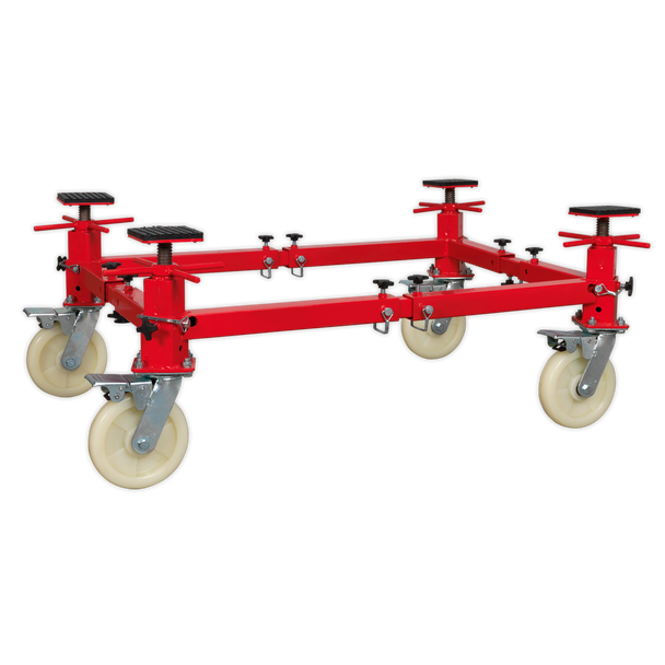 Sealey VMD002 ⏐ Adjustable 4-Post Vehicle Moving Dolly 900kg Capacity