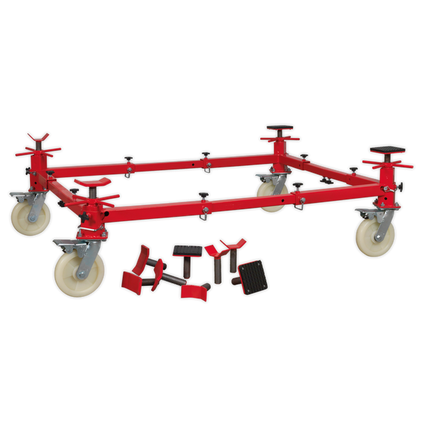 Sealey VMD002 ⏐ Adjustable 4-Post Vehicle Moving Dolly 900kg Capacity