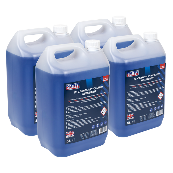 Sealey VMR925 ⏐ Carpet/Upholstery Detergent 5L - Pack of 4