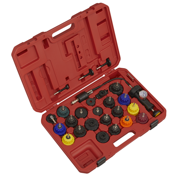Sealey VS0011 ⏐ Cooling System Pressure Test Kit 25pc