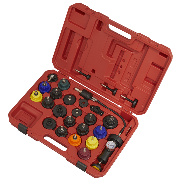 Sealey VS0011 ⏐ Cooling System Pressure Test Kit 25pc