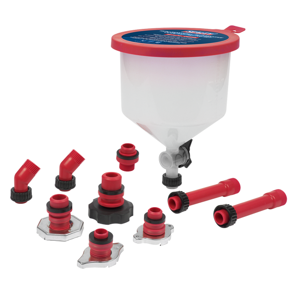Sealey VS0045 ⏐ Non-Spill Automotive Coolant Filling Set 15pc