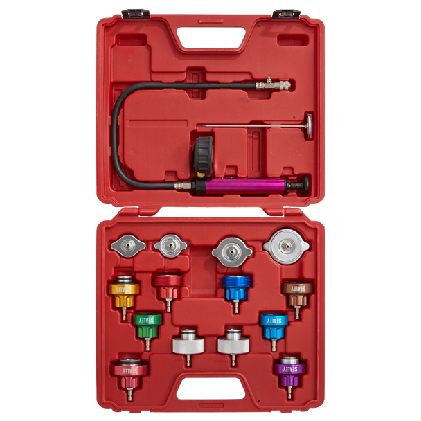 Sealey VS006 ⏐ Cooling System Pressure Test Kit 16pc