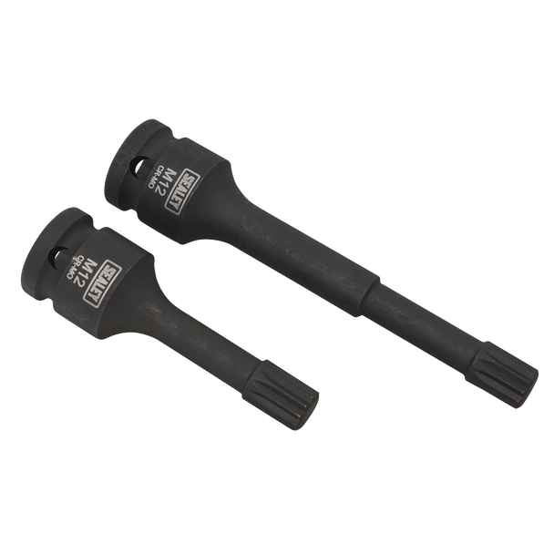 Sealey VS0100 ⏐ M12 Wheel Bearing Hub Spline Socket Bits for VAG 2pc