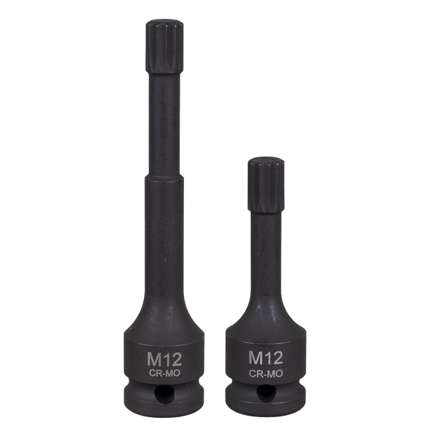 Sealey VS0100 ⏐ M12 Wheel Bearing Hub Spline Socket Bits for VAG 2pc