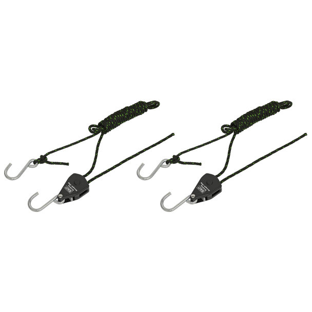 Sealey VS0118 ⏐ Ratchet Parts Hanger/Tie Down with S-Shaped Hooks 2m - Pack of 2