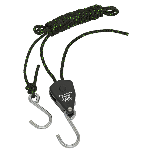 Sealey VS0118 ⏐ Ratchet Parts Hanger/Tie Down with S-Shaped Hooks 2m - Pack of 2