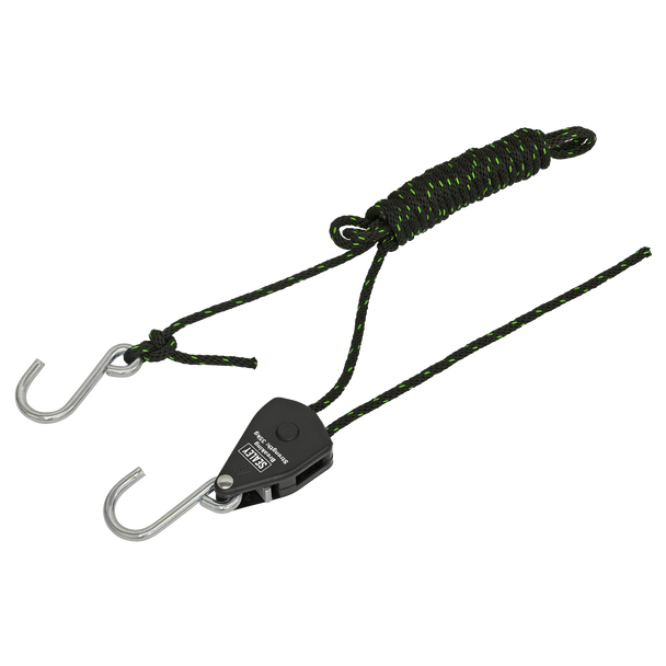 Sealey VS0118 ⏐ Ratchet Parts Hanger/Tie Down with S-Shaped Hooks 2m - Pack of 2