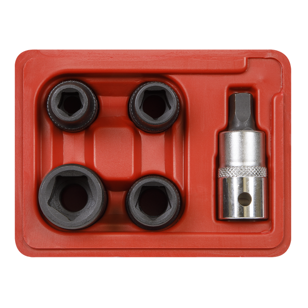 Sealey VS0464 ⏐ Brake Caliper Socket Set 1/2"Sq Drive 5pc