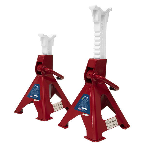 Sealey VS2003 |Ratchet Type Axle Stands (Pair) 3 Tonne Capacity per Stand