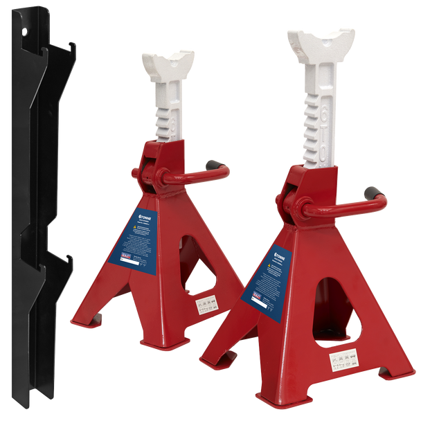 Sealey VS2006COMBO ⏐ Axle Stand & Axle Stand Storage Rack Combo 6 Tonne