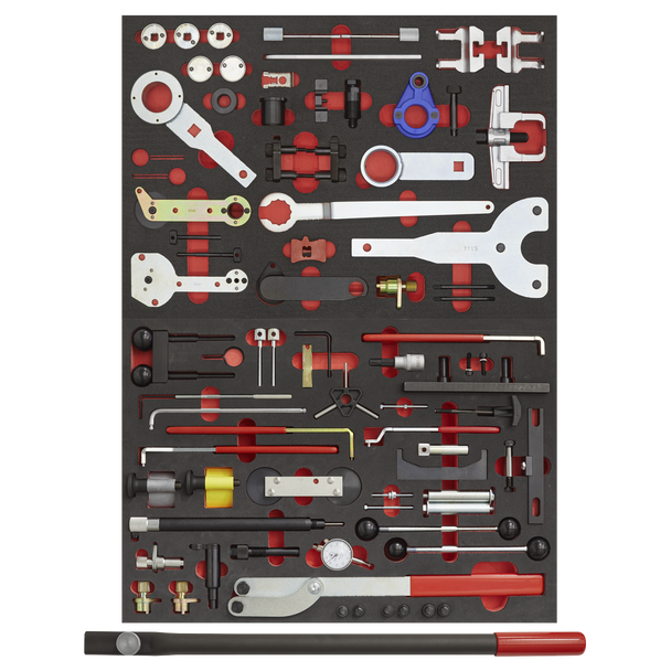 Sealey VS5100MK ⏐ Diesel/Petrol Master Timing Tool Kit for VAG 59pc - Belt/Chain Drive