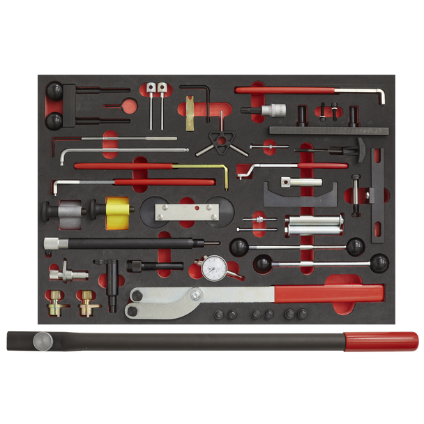 Sealey VS5100MK ⏐ Diesel/Petrol Master Timing Tool Kit for VAG 59pc - Belt/Chain Drive