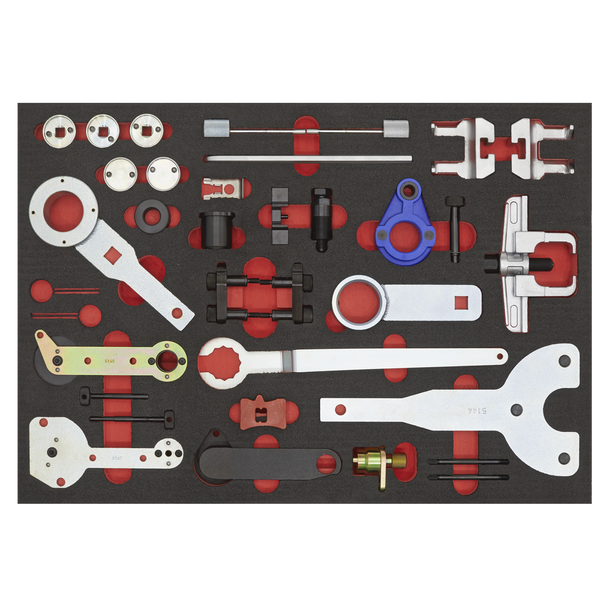 Sealey VS5100MK ⏐ Diesel/Petrol Master Timing Tool Kit for VAG 59pc - Belt/Chain Drive