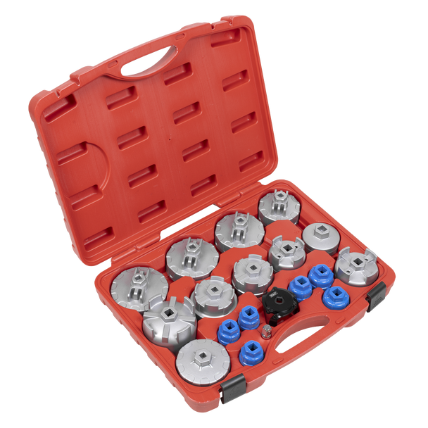 Sealey VS7013 ⏐ Oil Filter Cap Wrench Set 19pc