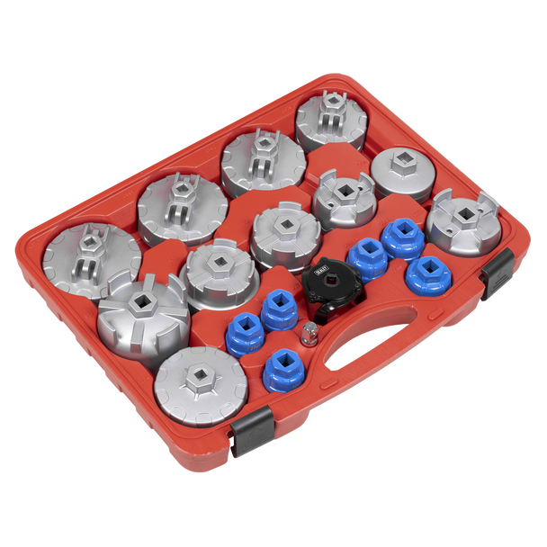 Sealey VS7013 ⏐ Oil Filter Cap Wrench Set 19pc