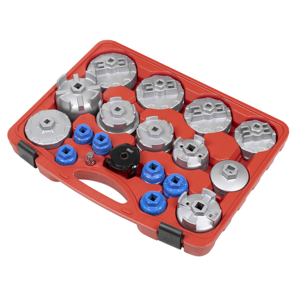 Sealey VS7013 ⏐ Oil Filter Cap Wrench Set 19pc