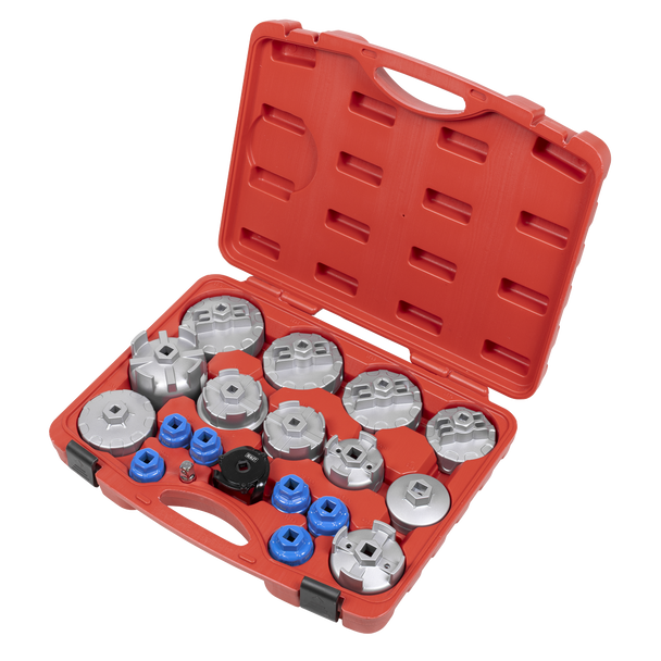 Sealey VS7013 ⏐ Oil Filter Cap Wrench Set 19pc