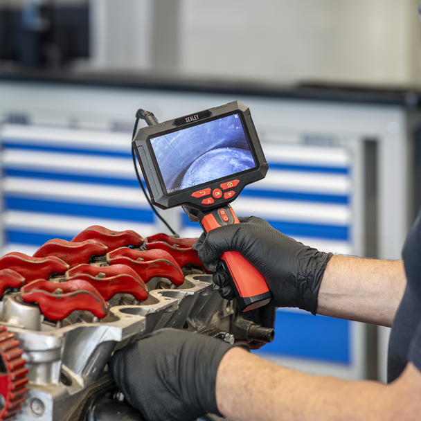 Sealey VS8118 ⏐ Video Borescope 5.5mm Camera Dual Lens & 5" Screen