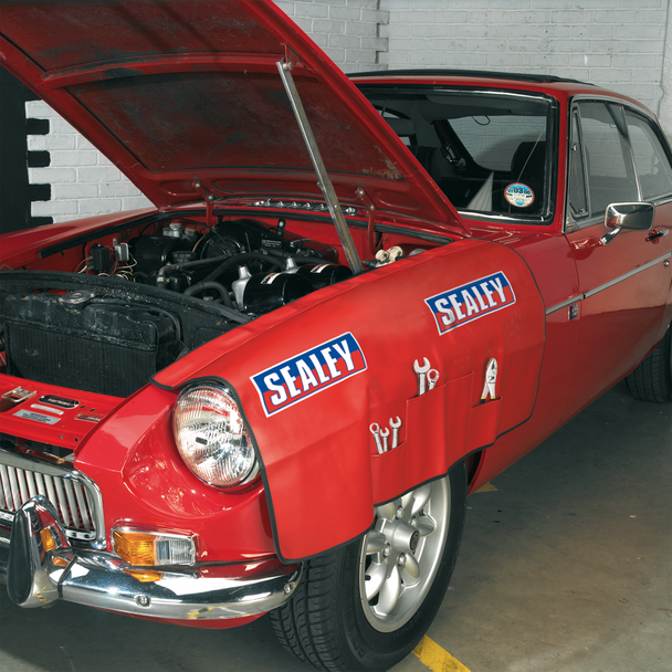 Sealey VS856 ⏐ Magnetic Workshop Wing Cover with 4 Pockets